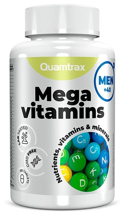 Quamtrax Nutrition Витаминно-минеральный комплекс Quamtrax Nutrition Mega Vitamins for Men 60 таб