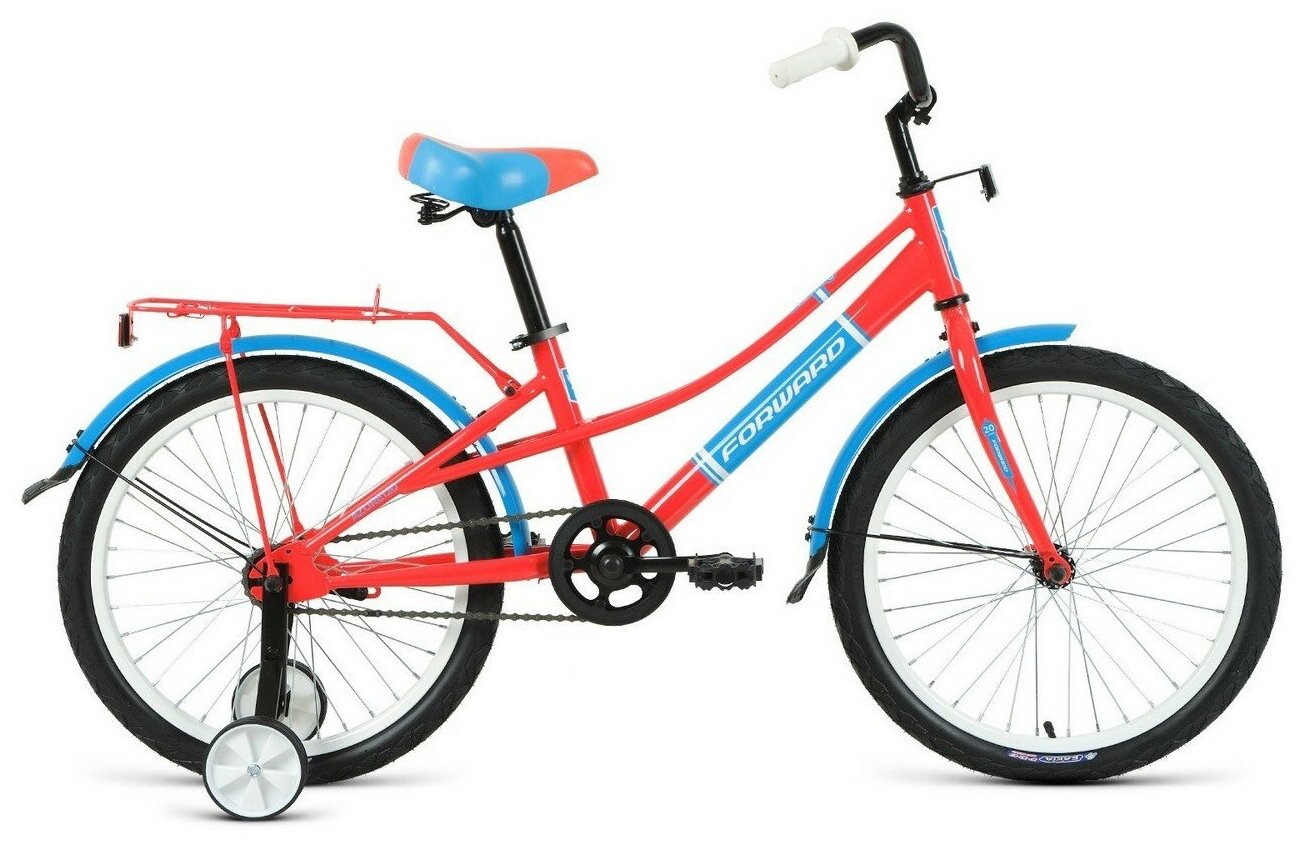 Детский велосипед Forward Azure 20, год 2021, цвет Оранжевый-Голубой