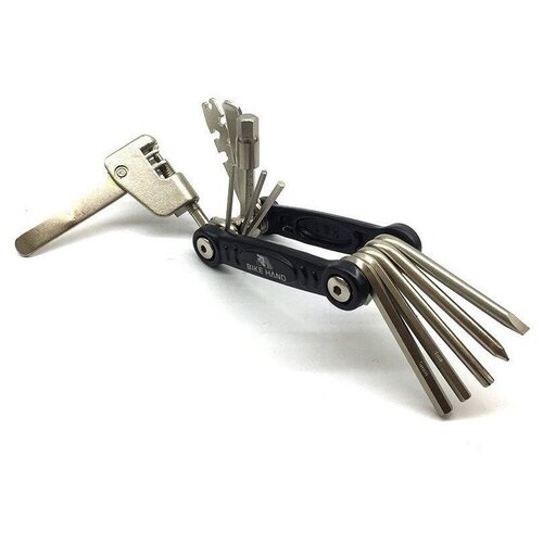 фото Набор 6-190287 универ. складной шестигран. yc-287b1 2/2.5/3/4/5/6/8мм +/- отвертки, t25, выжимка цепи. спиц. ключи bikehand bike hand