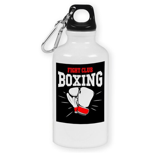 Бутылка с карабином CoolPodarok Fight club boxing (Бойцовский клуб бокса) сумка на плечо coolpodarok fight club boxing бойцовский клуб бокса