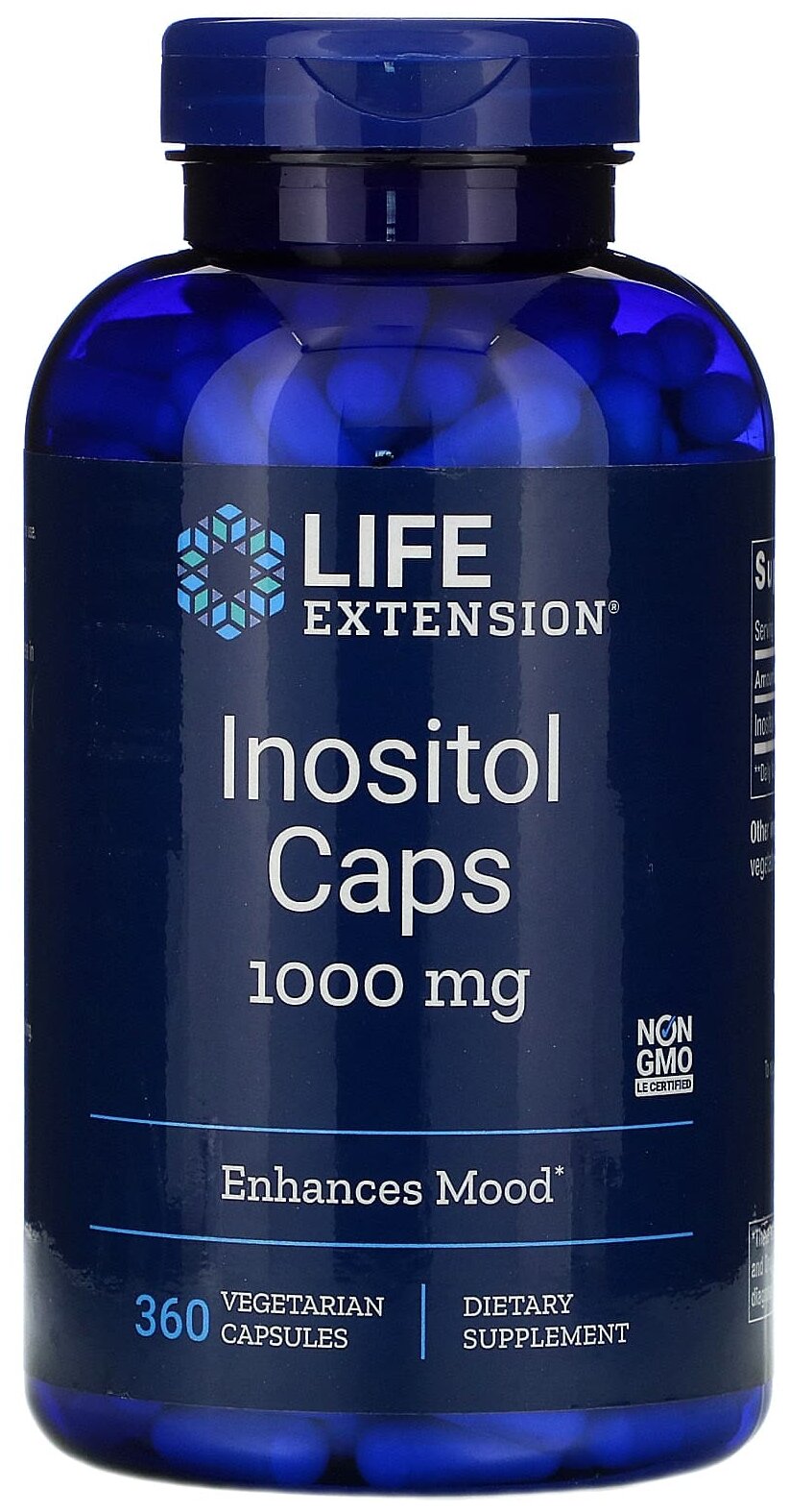 Капсулы Life Extension Inositol, 400 г, 1000 мг, 360 шт.