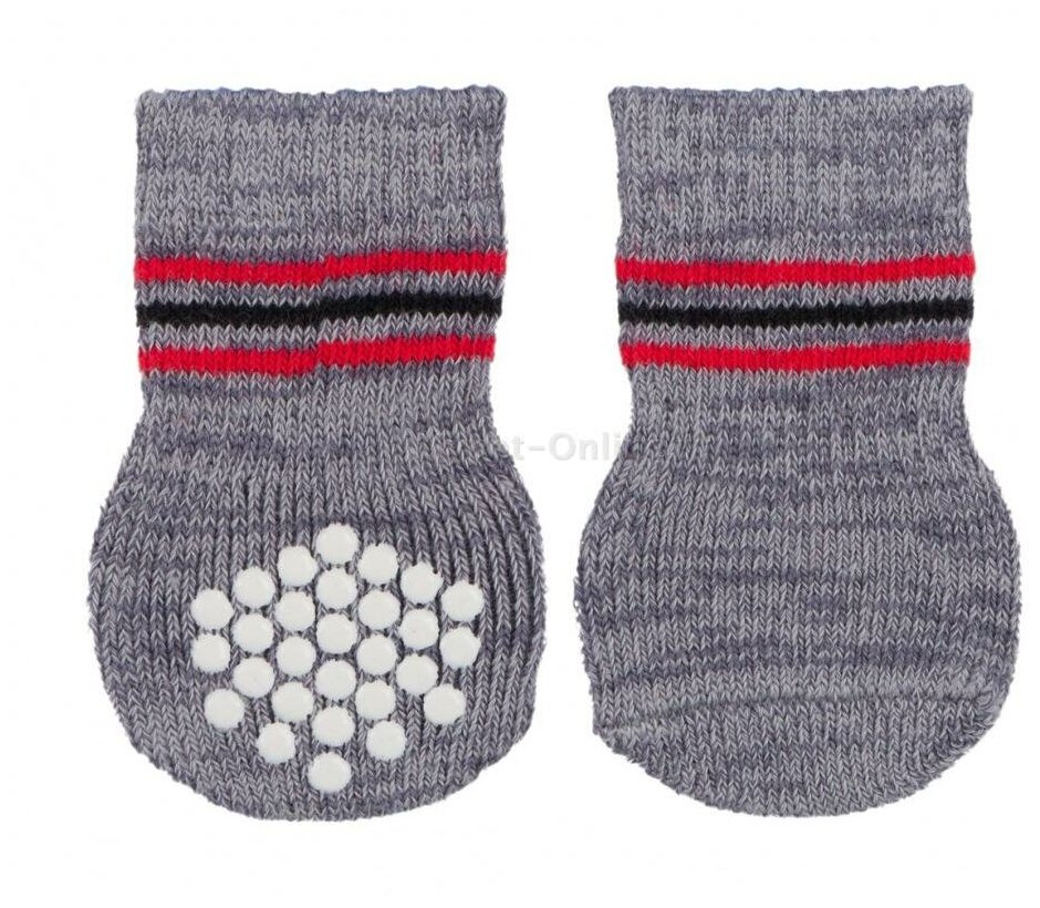 Носки для собак Trixie Dog Socks XXS, 2 шт, серый