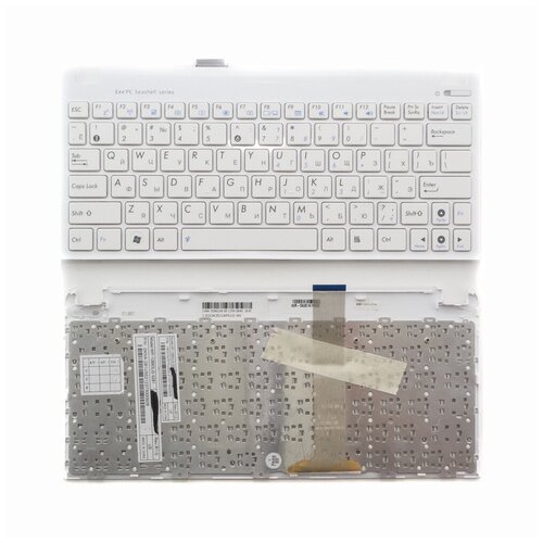 Клавиатура для ноутбука Asus Eee PC 1011CX белая с белым топкейсом версия 1 146000₽