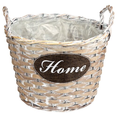 Кашпо декоративное с ручками (плетеное) 