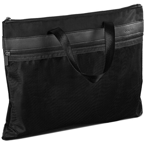 Портфель Deli 63777BLACK 29x38x3см ткань черный