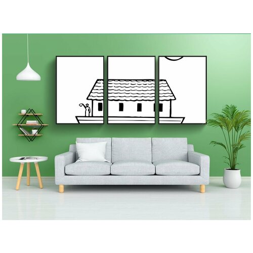 фото Набор модулных постеров для интерьера "лодка, ной, ковчег" 60x90 см. в тубусе, без рамки lotsprints