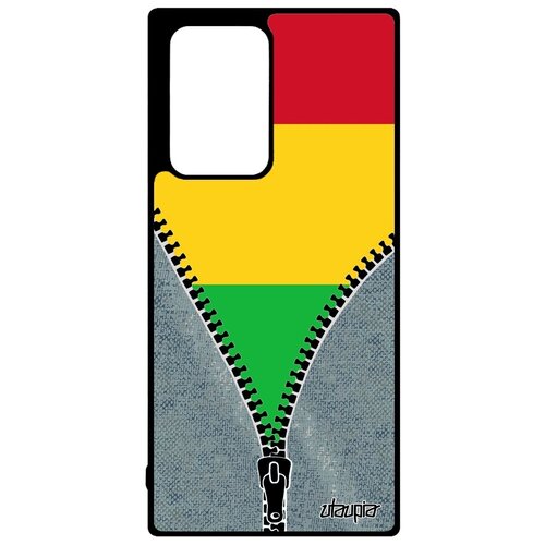 фото Чехол для смартфона // samsung galaxy note 20 ultra // "флаг мали на молнии" туризм дизайн, utaupia, серый