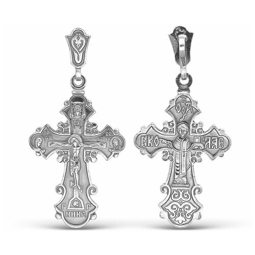 фото Подвеска крест бижутерия с узорными краями серебрение а5407688 зао "красная пресня"
