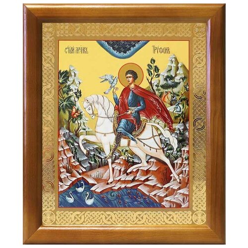 Мученик Трифон Апамейский, икона в деревянной рамке 17,5*20,5 см мученик трифон апамейский икона в рамке 12 5 14 5 см