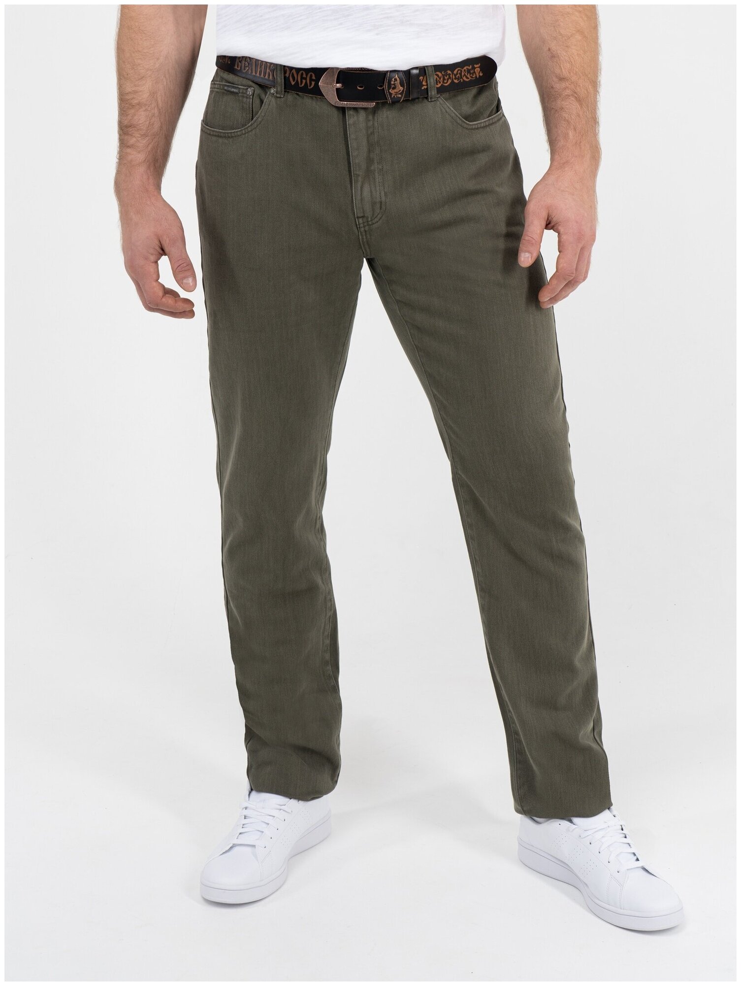 Джинсы мужские Великоросс хаки цвета мужские джинсы хаки из 100%-ного премиального хлопка 