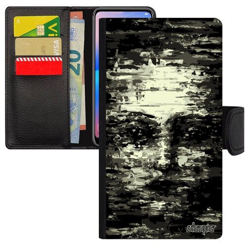 фото Противоударный чехол книжка на телефон // iphone 8 plus // "женское лицо" создание искусственный, utaupia, серый