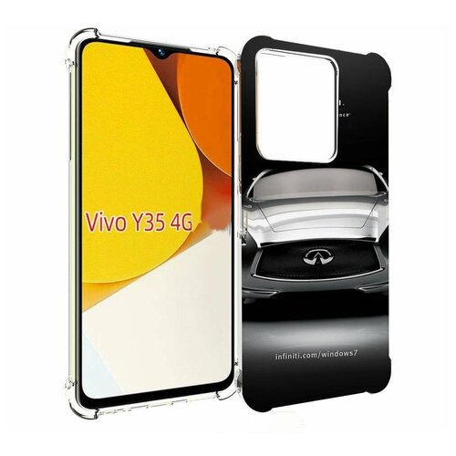 Чехол MyPads infiniti-инфинити-1 для Vivo Y35 4G 2022 / Vivo Y22 задняя-панель-накладка-бампер