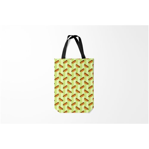 фото Сумка-шоппер / 31х42 см / популярные иллюстрации / еда хотдог burnettie