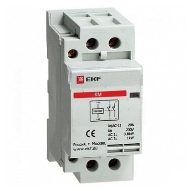 Модульный контактор КМ 2P 32А 400/230 AC. km-2-32-20 EKF (5шт.)