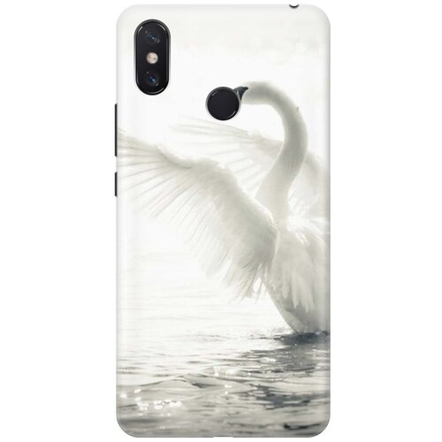фото Gosso ультратонкий силиконовый чехол-накладка для xiaomi mi max 3 с принтом "лебедь"