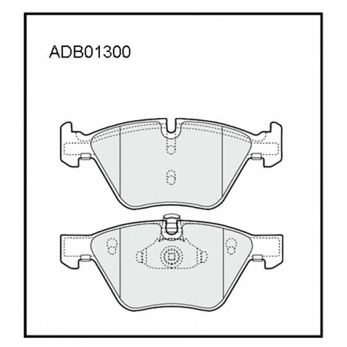 Колодки тормозные BMW 1 (E81, E82, E87) 04-, 3 (E90) 05- передние Allied Nippon ADB 01300
