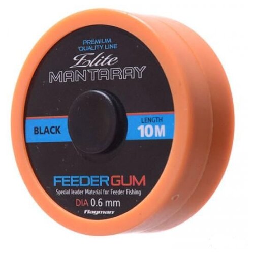 Амортизатор для Фидера Flagman FEEDER GUM ELITE 0.60mm 10M амортизатор для фидера flagman feeder gum mantaray elite 0 8мм 10м black