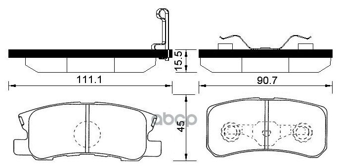 Колодки тормозные дисковые Avantech (противоскрипная пластина в компл.) арт. AV828