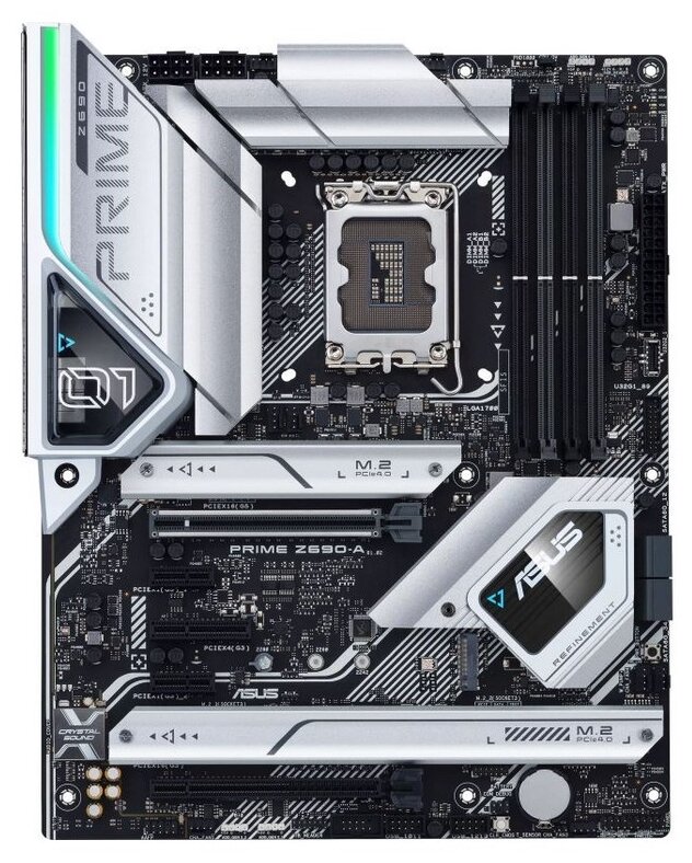 Материнская плата Asus Prime Z690-a, Lga1700, Z690, 4*DDR5, Hdmi+dp, CrossFireX, SATA3 + Raid, Audio .