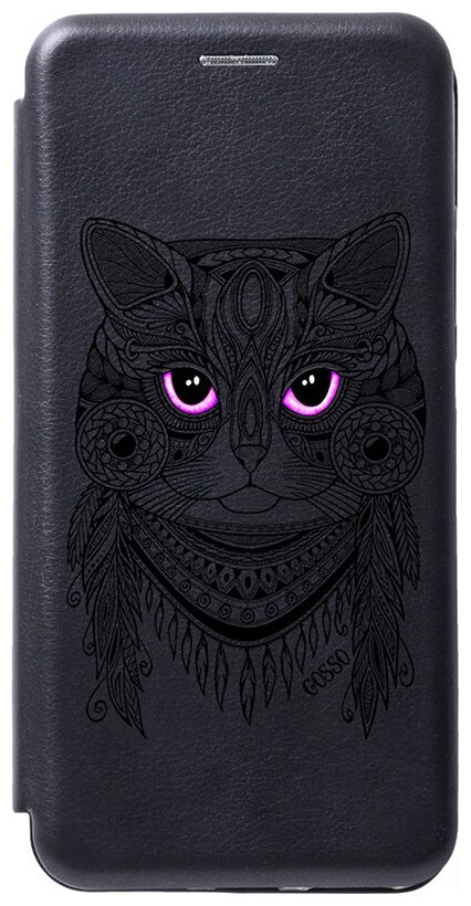 Чехол-книжка Book Art Jack для Samsung Galaxy S10 с принтом "Grand Cat" черный