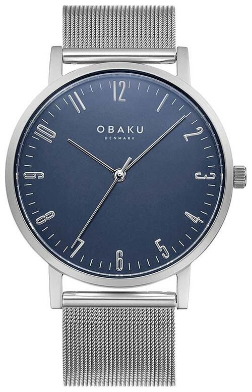 Наручные часы OBAKU Mesh, серебряный, синий