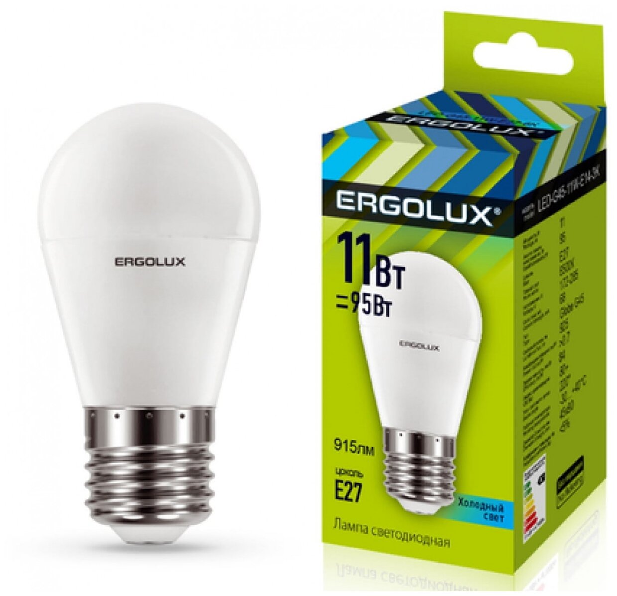 Лампа светодиодная Ergolux 13631 E27 G45
