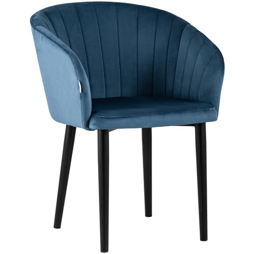 фото Стул с подлокотниками нейтон велюр пыльно-синий stool group