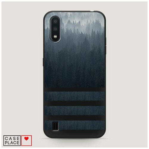 фото Чехол силиконовый матовый samsung galaxy a01 лес арт 2 case place