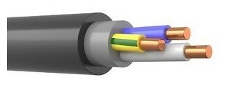 ККЗ Кабель ВВГнг А -LS зп 3x15 ок заполнение мел N PE круглый ГОСТ 31996-2012 бухта 100 м