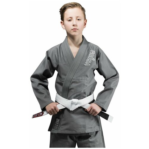 Кимоно для карате Venum, размер 128, серый кимоно для бжж venum contender kids black с поясом c2