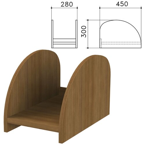 Подставка под системный блок канц цвет орех пирамидальный, 450х300х280 мм (ПК01.9) стол письменный канц 1600х600х750 мм цвет орех пирамидальный ск20 9