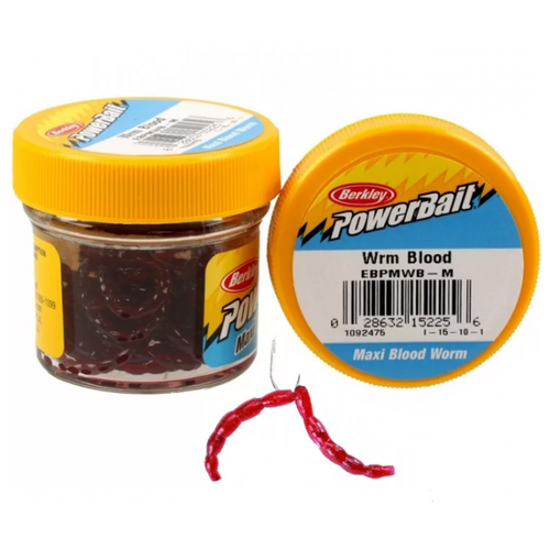 Приманка мотыль крупный Berkley PowerBait EBPMWB-M (100шт) Blood Red