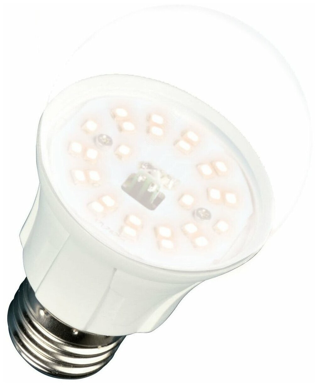 Лампа светодиодная для растений LED-A60-10W/SPFR/E27/CL PLP01WH спектр для фотосинтеза Форма A пластик | код UL-00001820 | Uniel ( 1шт. )