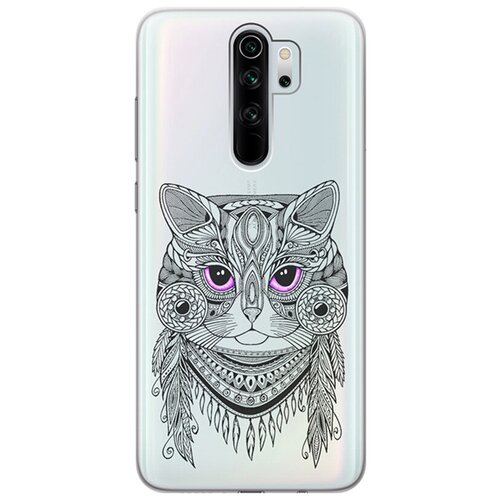фото Ультратонкий силиконовый чехол-накладка для xiaomi redmi note 8 pro с 3d принтом "grand cat" gosso