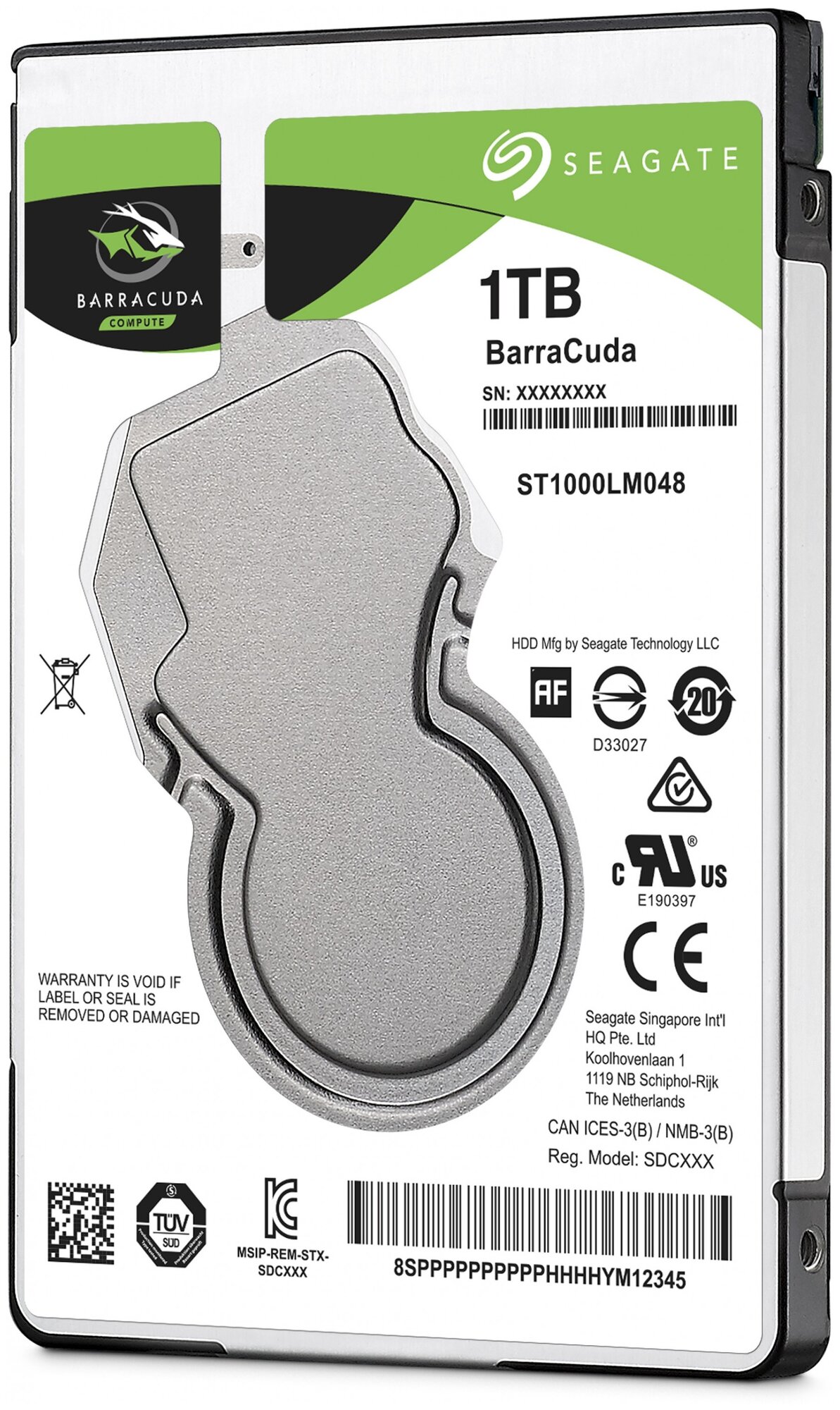 Накопитель на жестком магнитном диске Seagate Жесткий диск HDD 1Tb Seagate Barracuda ST1000LM048 2.5 SATA 6Gb