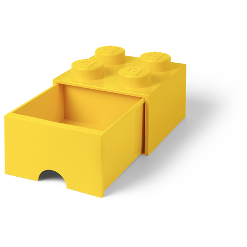 фото Ящик для хранения 4 выдвижной желтый, lego
