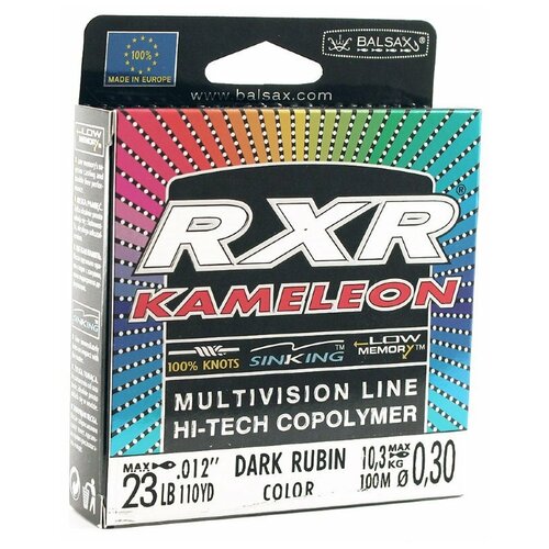 фото Леска рыболовная balsax rxr kameleon 0.30 мм 100 метров / для рыбалки / для фидера / для карпа