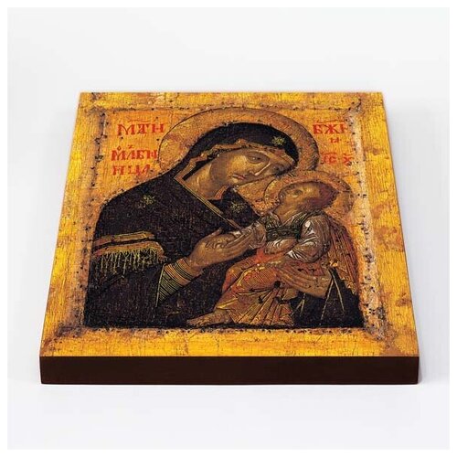 Икона Божией Матери Мати Молебница, печать на доске 20*25 см икона божией матери мати молебница печать на доске 20 25 см