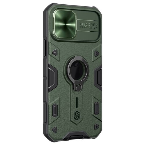 фото Противоударный чехол с кольцом и защитой камеры nillkin camshield armor case для iphone 12 / 12 pro