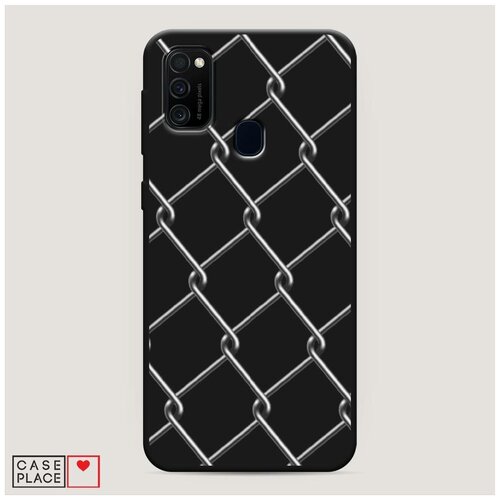 фото Чехол силиконовый матовый samsung galaxy m21 сетка case place