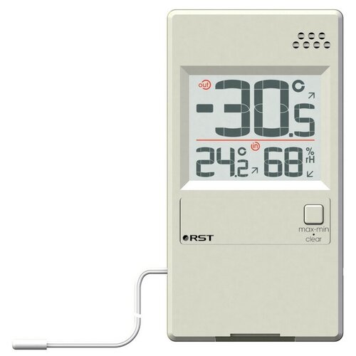 Термометр гигрометр с термосенсором RST слоновая кость 01595 543900₽