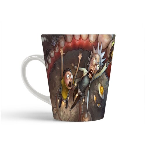 фото Кружка-латте coolpodarok рик и морти в пасти монстра