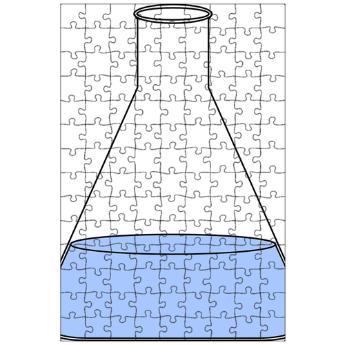 фото Магнитный пазл 27x18см."химия, фляга, полный" на холодильник lotsprints
