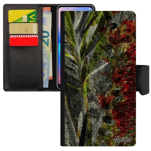 фото Противоударный чехол книжка на мобильный // iphone se 2020 // "экзотик" лепестки рисунок, utaupia, цветной