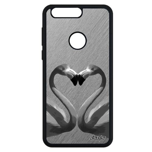 фото Противоударный чехол для мобильного // honor 8 // "фламинго" птицы пара, utaupia, серый