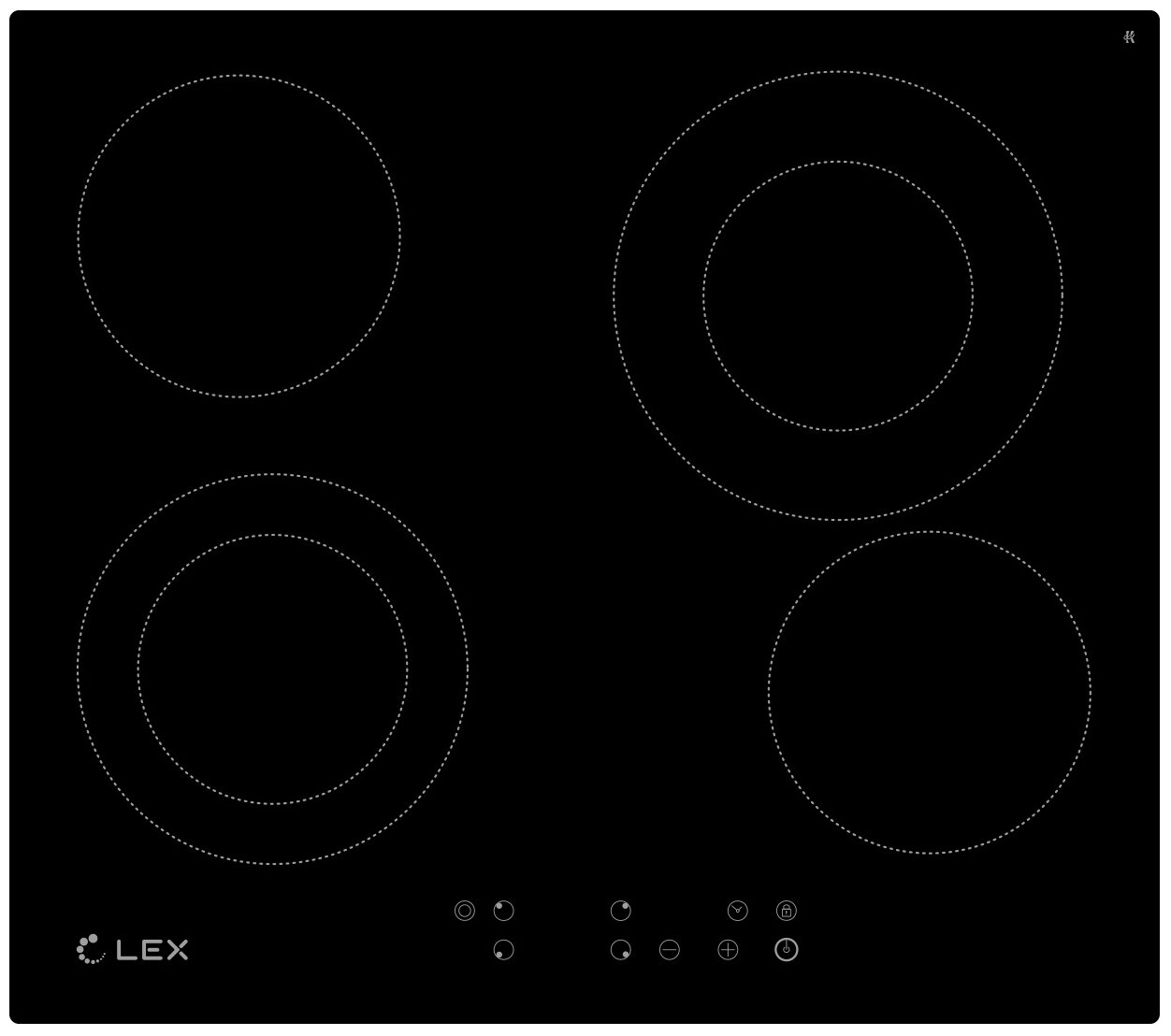 Варочная поверхность Lex EVH 642-1 BL черный - фотография № 1