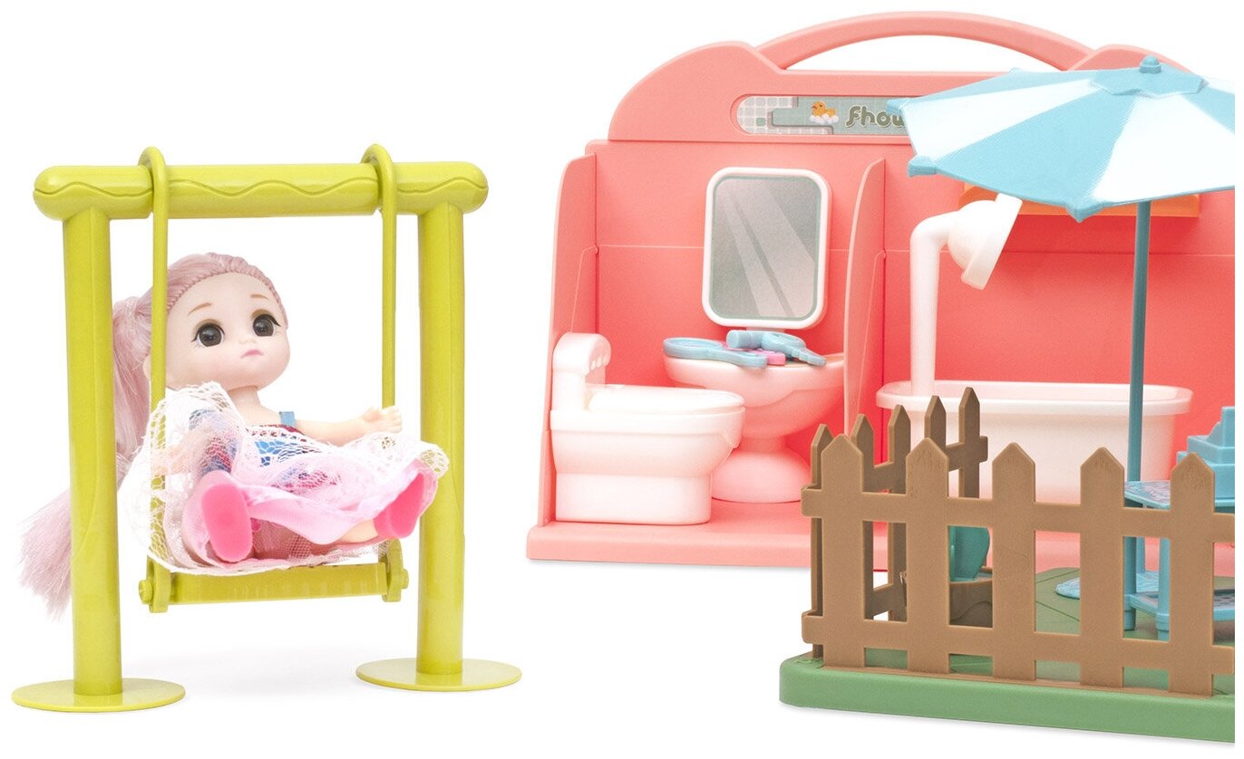 Игровой набор с куклами Funkids кукольный домик с мебелью арт. CC6671 - фото №9