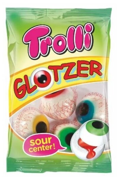 Мармеладные глаза Trolli Glotzer с жидким центром для розыгрышей (фасовка) 75 гр.