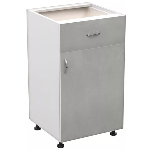 фото Шкаф- стол рабочий н501 50х45х82, фасад бетон серый vivat