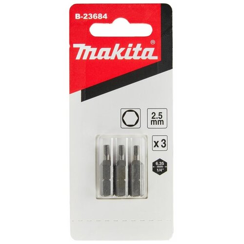 насадка makita b 52831 Насадка Standard HEX2.5, 25 мм, C-form, 3 шт. Makita B-23684